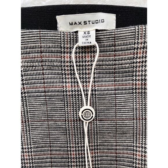 NWT MAX STUDIO Checked A Line Mini Skirt - Picture 5 of 8